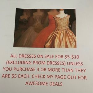 Dress Sale-Buy 3 or more and they are $5 each